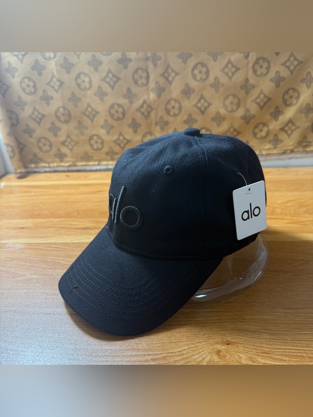 ALO Yoga Black Embroidered Logo Baseball Cap